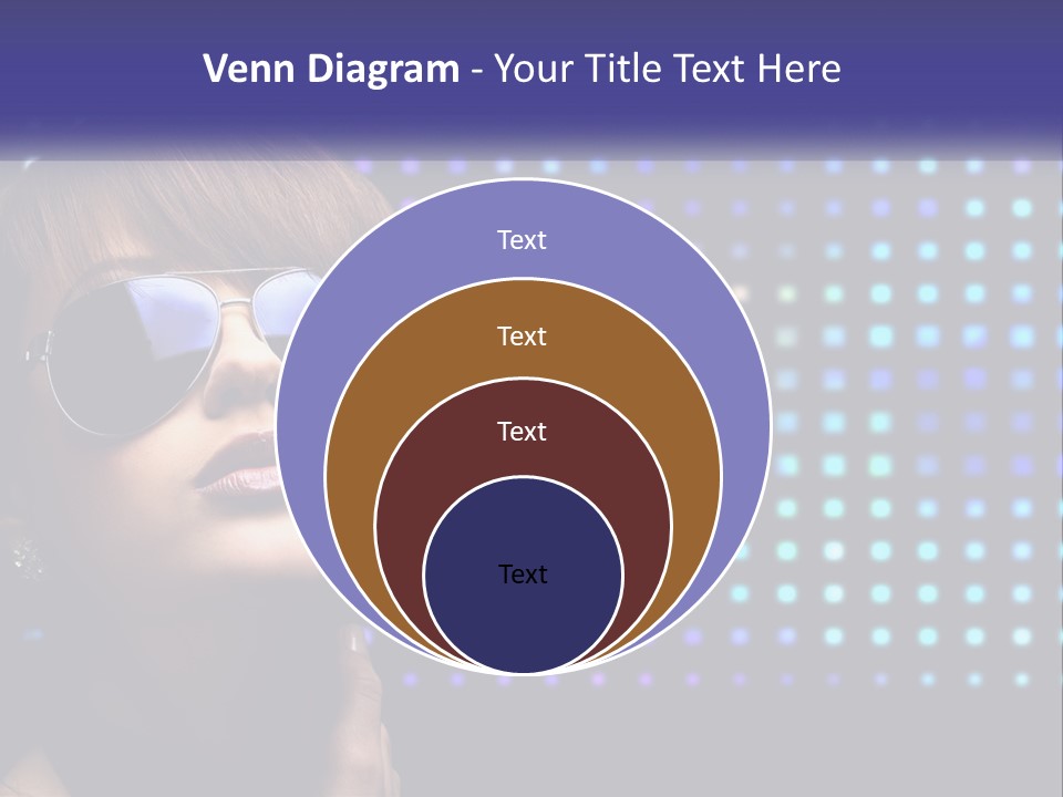 A Woman Wearing Sunglasses Is Posing For A Picture PowerPoint Template