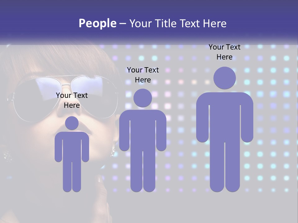A Woman Wearing Sunglasses Is Posing For A Picture PowerPoint Template