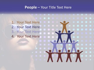 A Woman Wearing Sunglasses Is Posing For A Picture PowerPoint Template