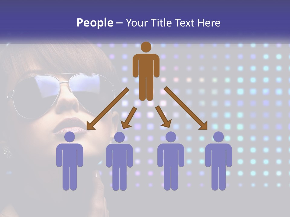 A Woman Wearing Sunglasses Is Posing For A Picture PowerPoint Template