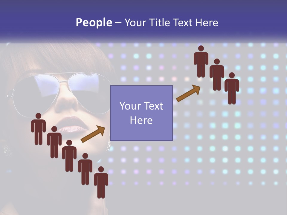 A Woman Wearing Sunglasses Is Posing For A Picture PowerPoint Template