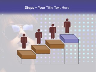 A Woman Wearing Sunglasses Is Posing For A Picture PowerPoint Template