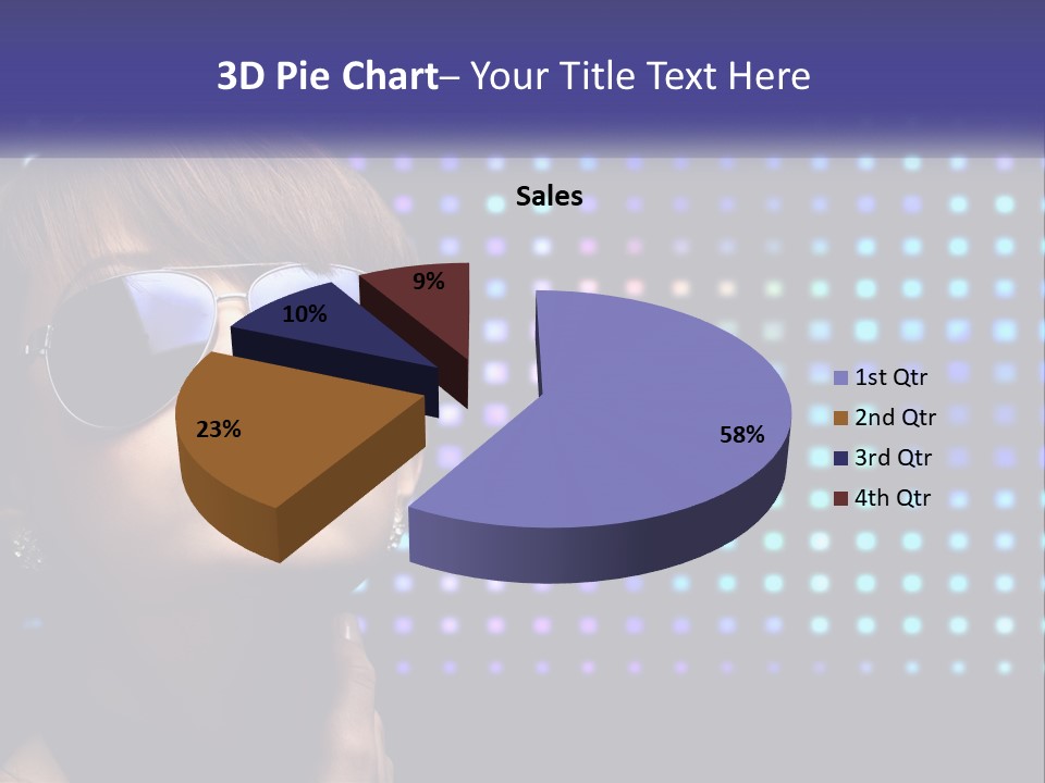 A Woman Wearing Sunglasses Is Posing For A Picture PowerPoint Template