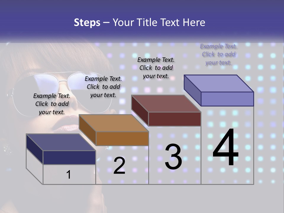 A Woman Wearing Sunglasses Is Posing For A Picture PowerPoint Template