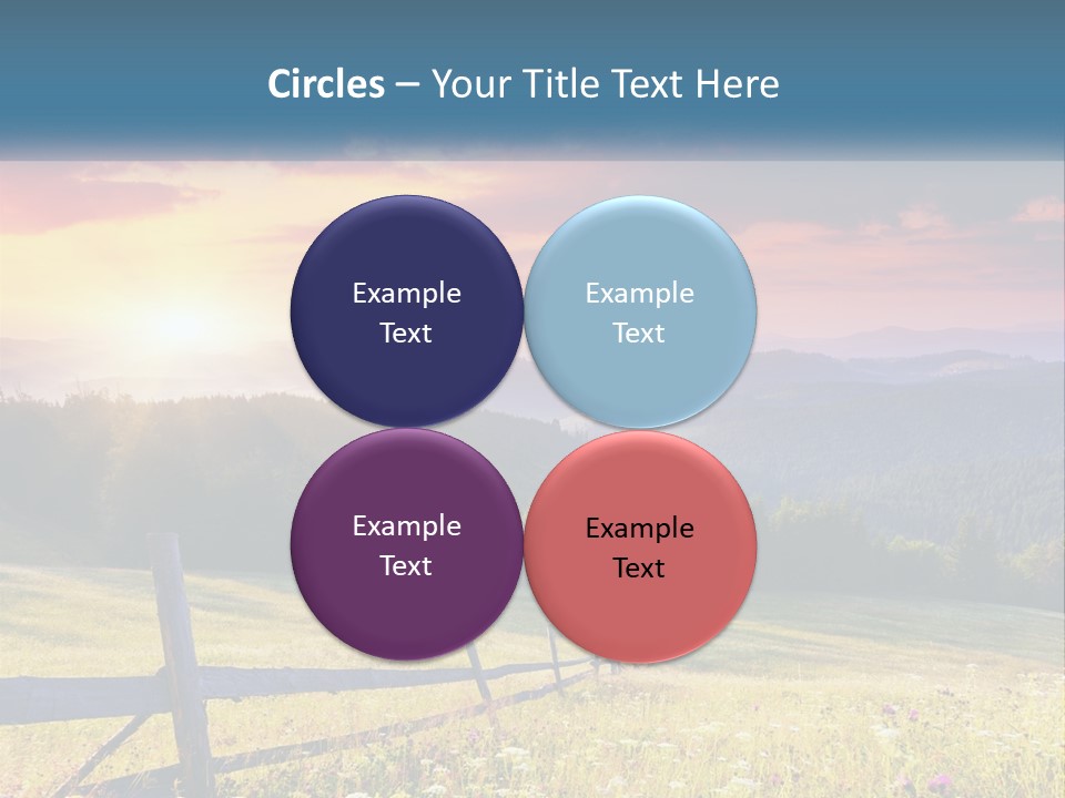 A Beautiful Sunset In The Mountains Powerpoint Template PowerPoint Template