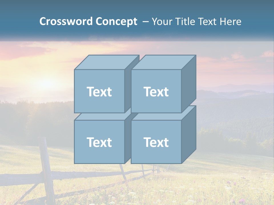 A Beautiful Sunset In The Mountains Powerpoint Template PowerPoint Template