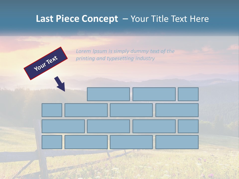A Beautiful Sunset In The Mountains Powerpoint Template PowerPoint Template