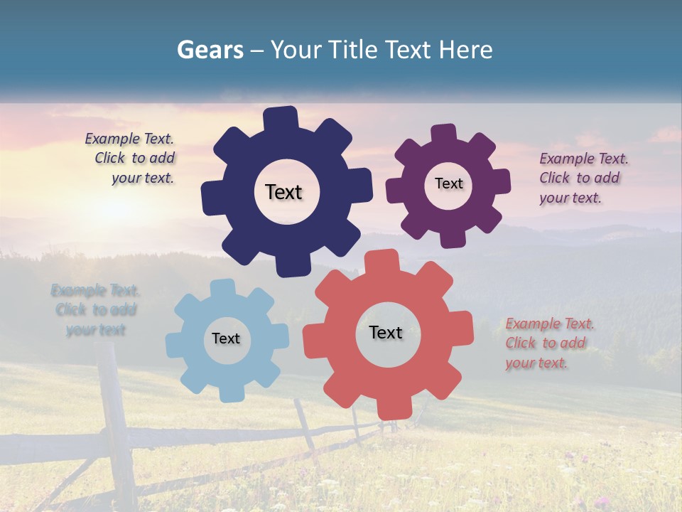 A Beautiful Sunset In The Mountains Powerpoint Template PowerPoint Template