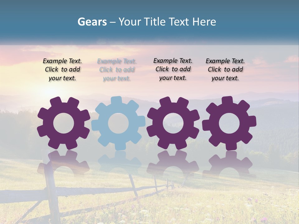 A Beautiful Sunset In The Mountains Powerpoint Template PowerPoint Template