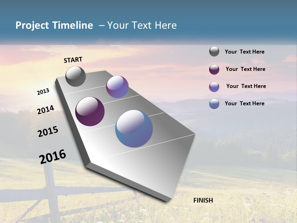 A Beautiful Sunset In The Mountains Powerpoint Template PowerPoint Template