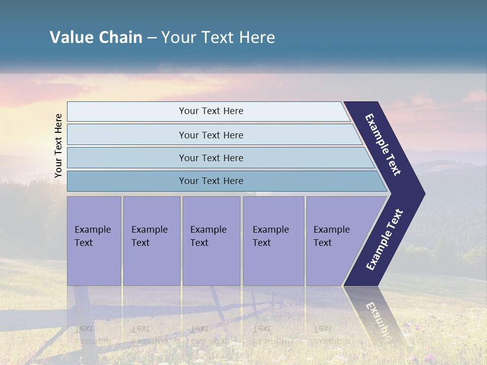A Beautiful Sunset In The Mountains Powerpoint Template PowerPoint Template