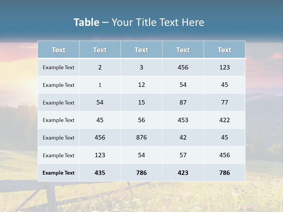 A Beautiful Sunset In The Mountains Powerpoint Template PowerPoint Template