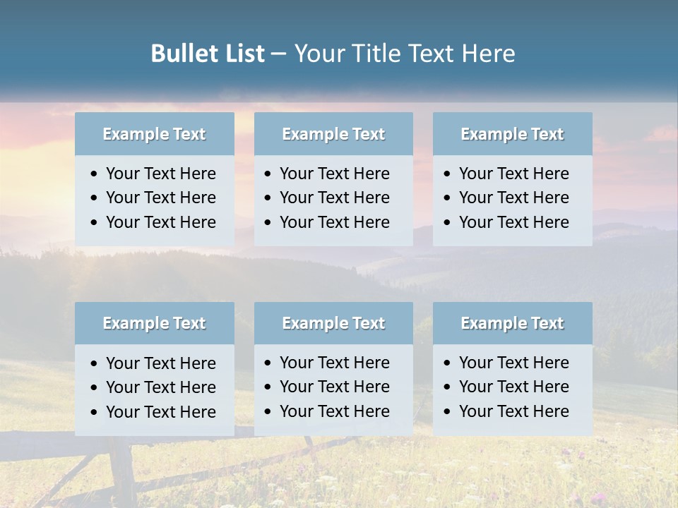 A Beautiful Sunset In The Mountains Powerpoint Template PowerPoint Template