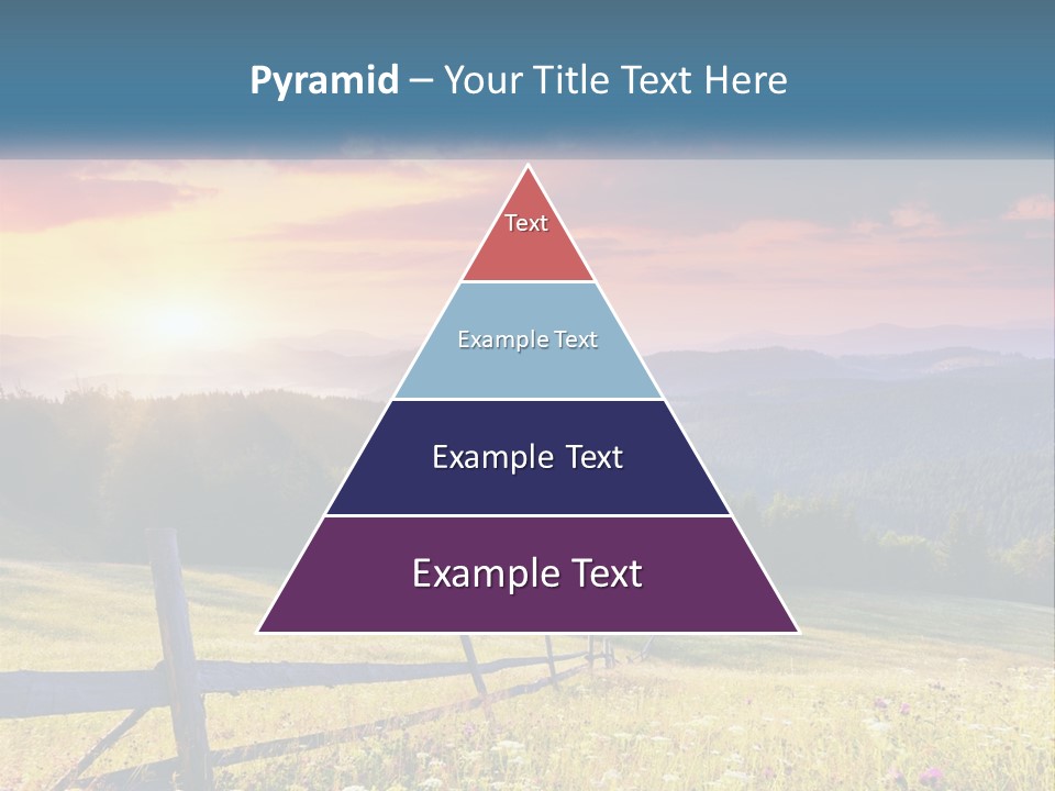 A Beautiful Sunset In The Mountains Powerpoint Template PowerPoint Template