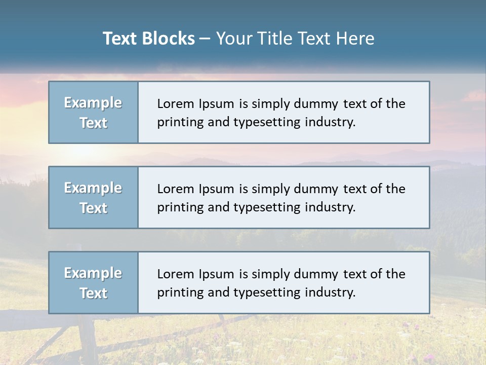A Beautiful Sunset In The Mountains Powerpoint Template PowerPoint Template