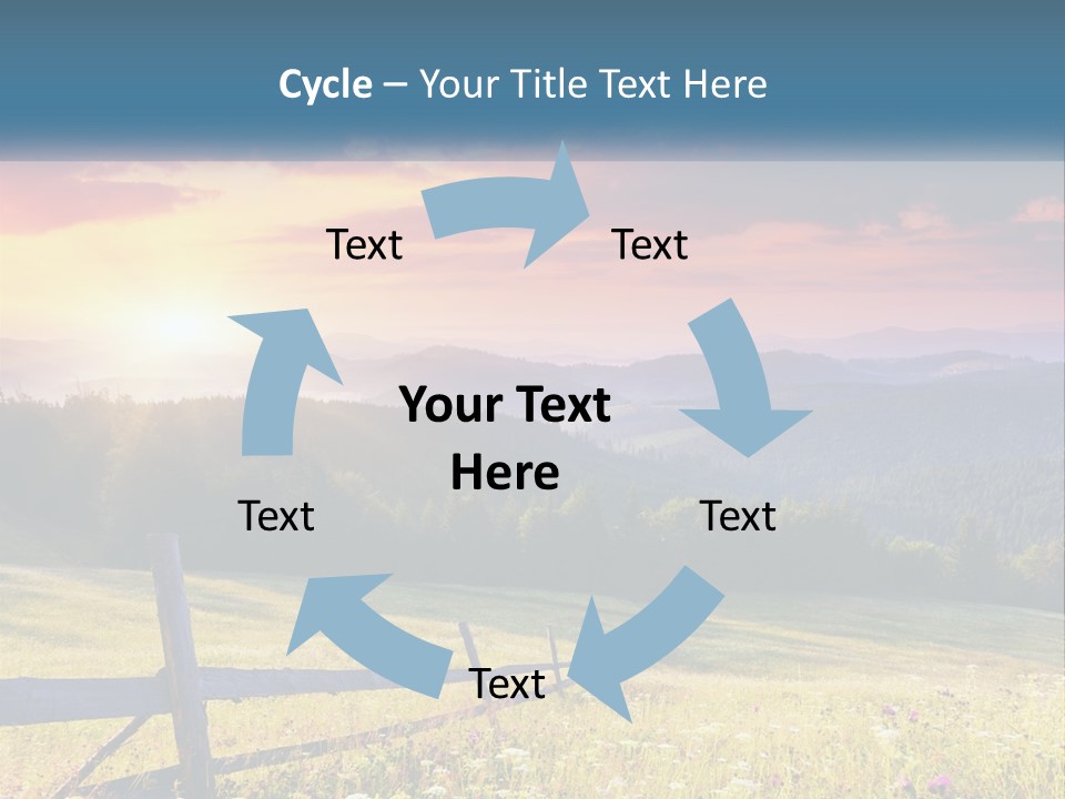 A Beautiful Sunset In The Mountains Powerpoint Template PowerPoint Template