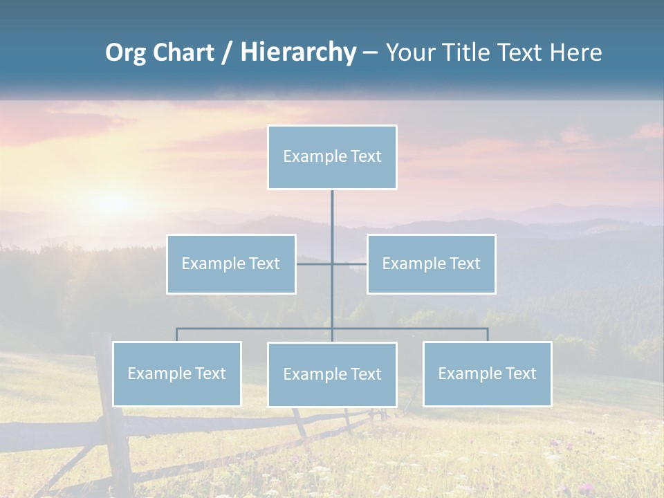 A Beautiful Sunset In The Mountains Powerpoint Template PowerPoint Template