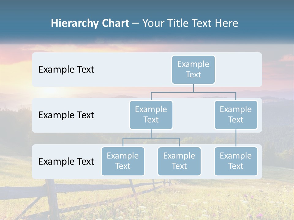A Beautiful Sunset In The Mountains Powerpoint Template PowerPoint Template