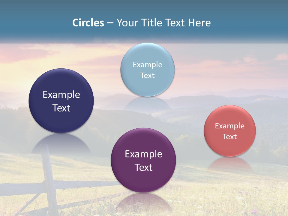 A Beautiful Sunset In The Mountains Powerpoint Template PowerPoint Template