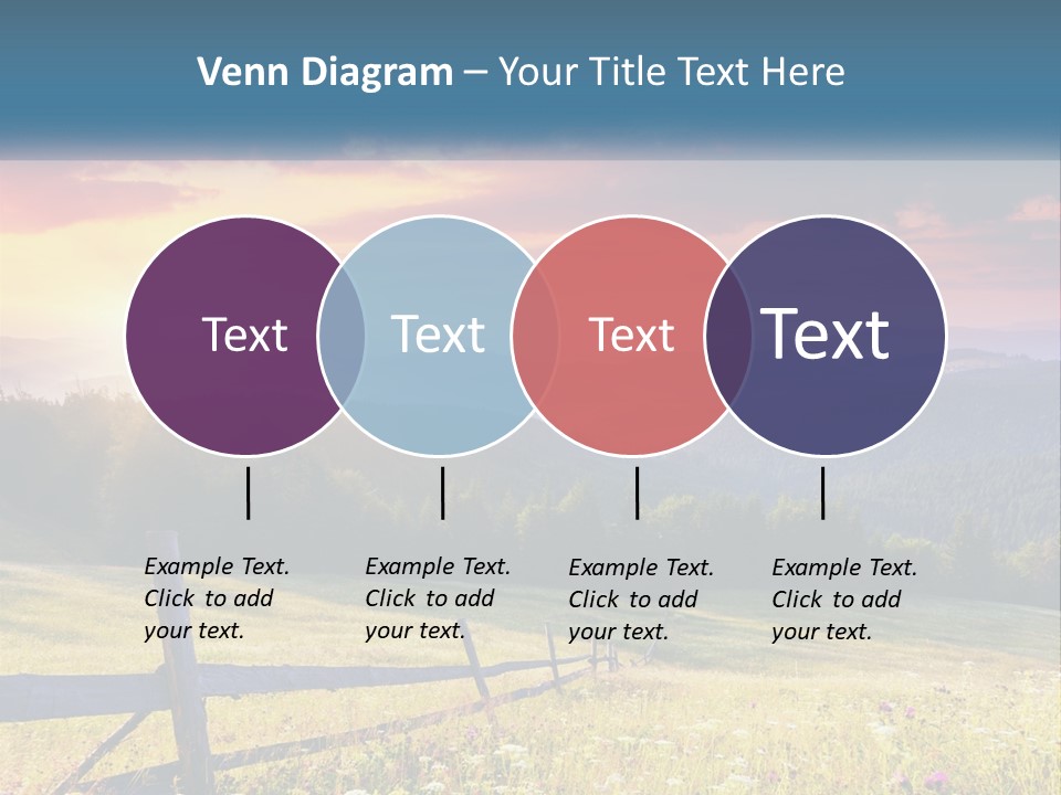 A Beautiful Sunset In The Mountains Powerpoint Template PowerPoint Template