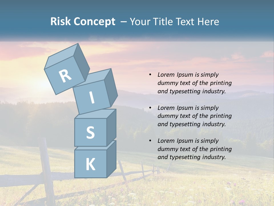 A Beautiful Sunset In The Mountains Powerpoint Template PowerPoint Template