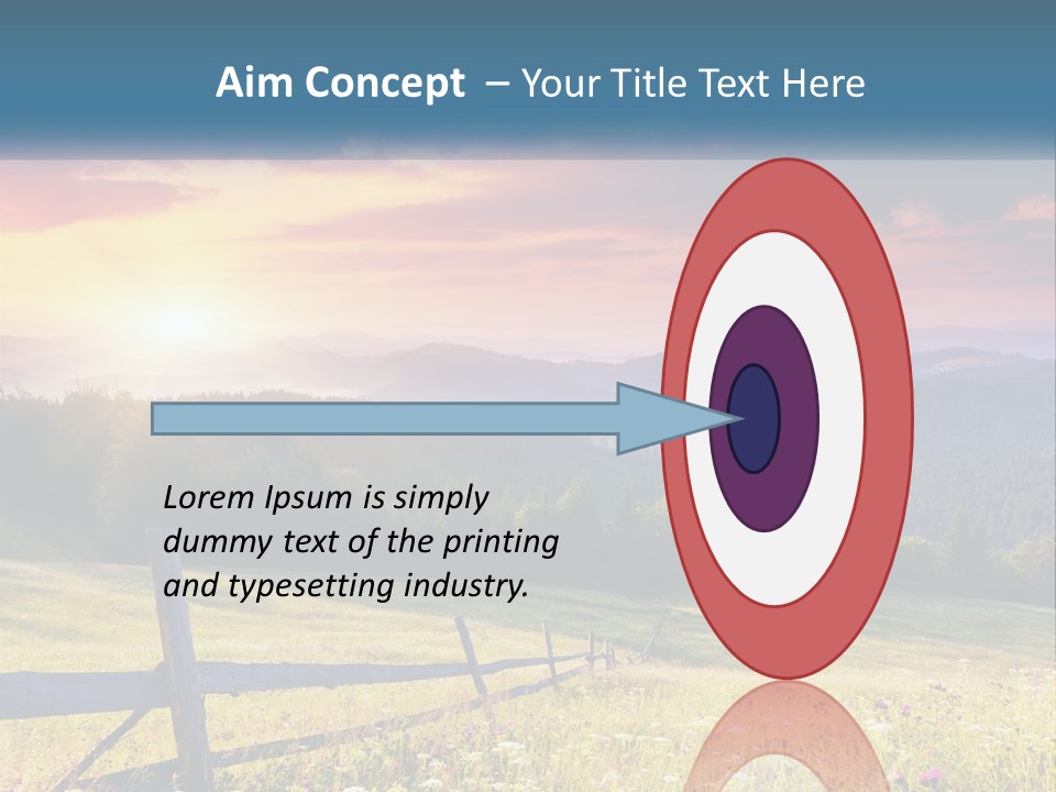 A Beautiful Sunset In The Mountains Powerpoint Template PowerPoint Template