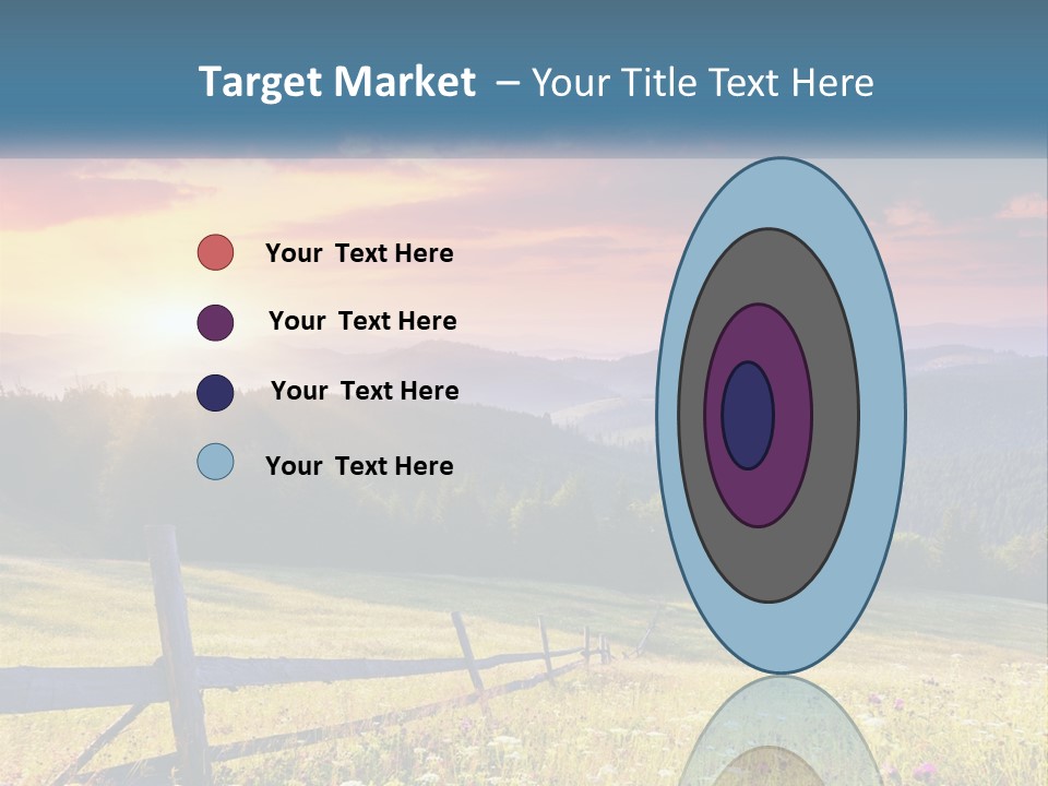 A Beautiful Sunset In The Mountains Powerpoint Template PowerPoint Template