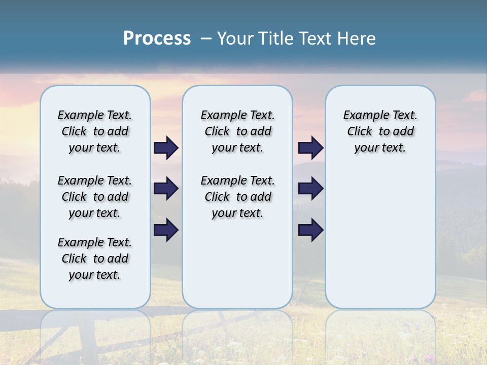 A Beautiful Sunset In The Mountains Powerpoint Template PowerPoint Template