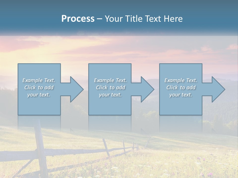 A Beautiful Sunset In The Mountains Powerpoint Template PowerPoint Template