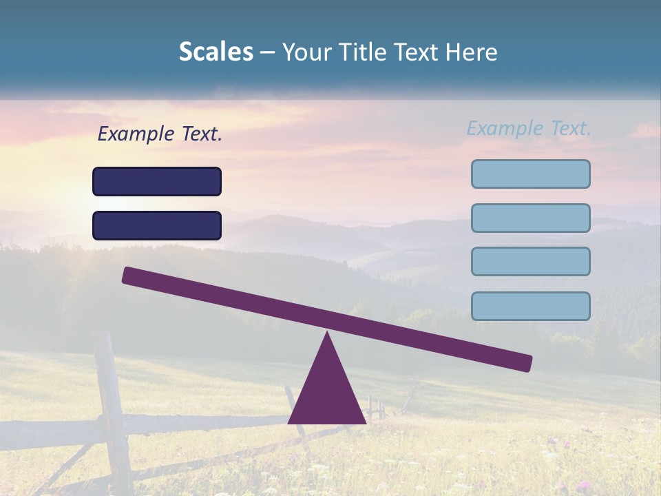 A Beautiful Sunset In The Mountains Powerpoint Template PowerPoint Template