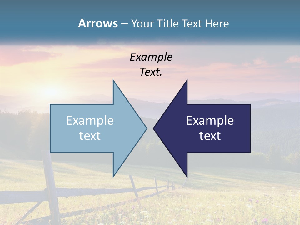 A Beautiful Sunset In The Mountains Powerpoint Template PowerPoint Template