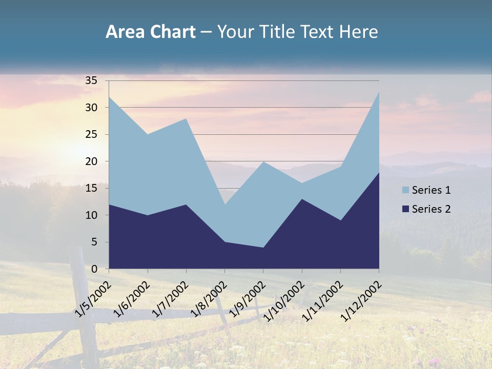 A Beautiful Sunset In The Mountains Powerpoint Template PowerPoint Template