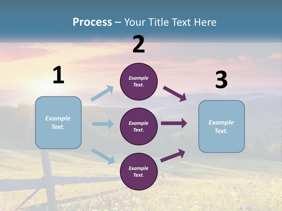 A Beautiful Sunset In The Mountains Powerpoint Template PowerPoint Template