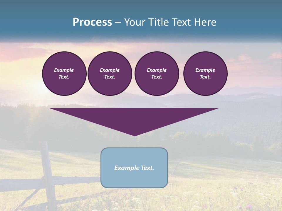 A Beautiful Sunset In The Mountains Powerpoint Template PowerPoint Template