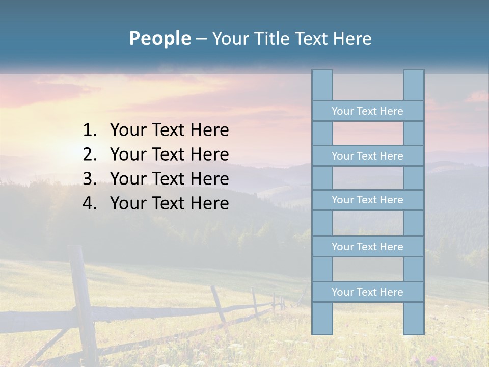A Beautiful Sunset In The Mountains Powerpoint Template PowerPoint Template