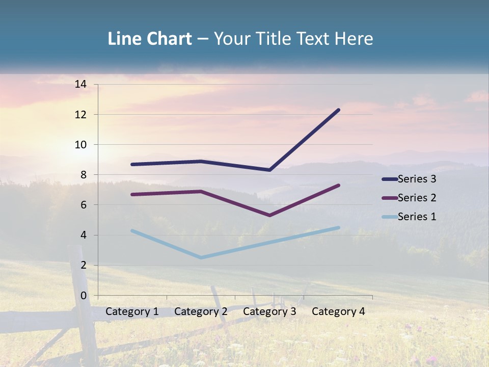 A Beautiful Sunset In The Mountains Powerpoint Template PowerPoint Template