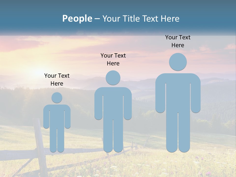 A Beautiful Sunset In The Mountains Powerpoint Template PowerPoint Template