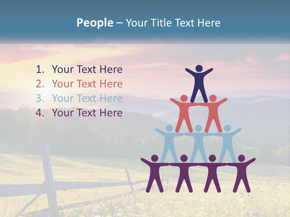 A Beautiful Sunset In The Mountains Powerpoint Template PowerPoint Template