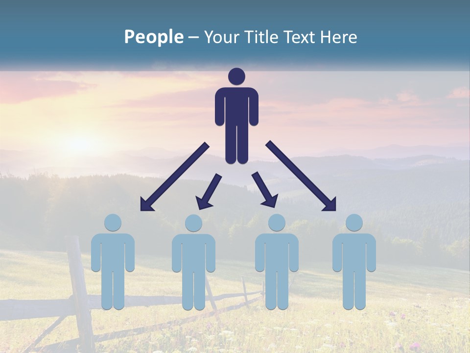 A Beautiful Sunset In The Mountains Powerpoint Template PowerPoint Template