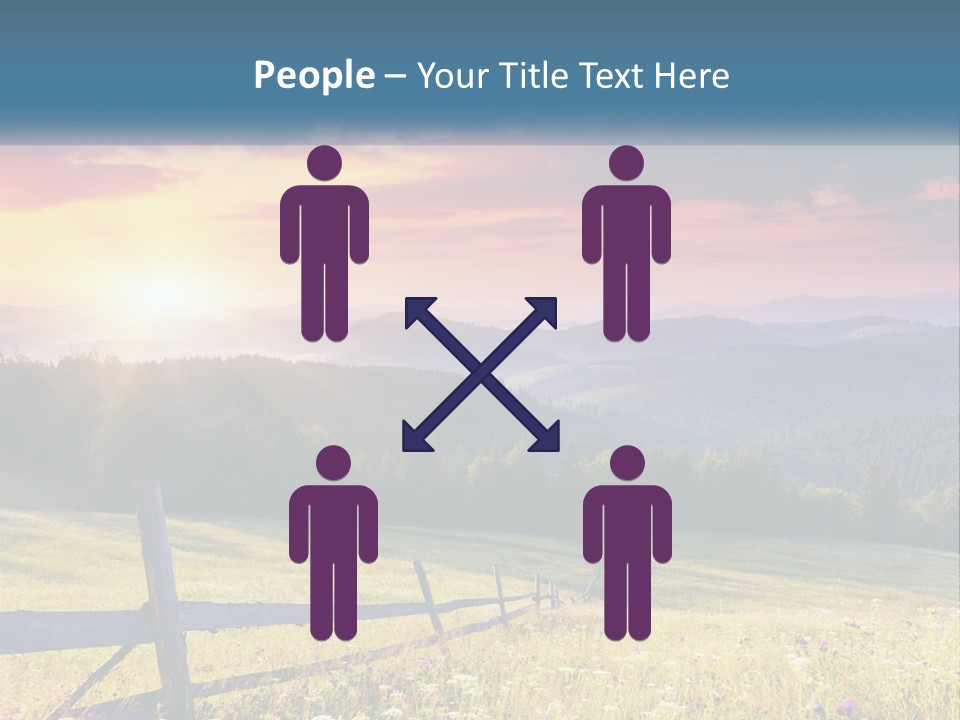 A Beautiful Sunset In The Mountains Powerpoint Template PowerPoint Template