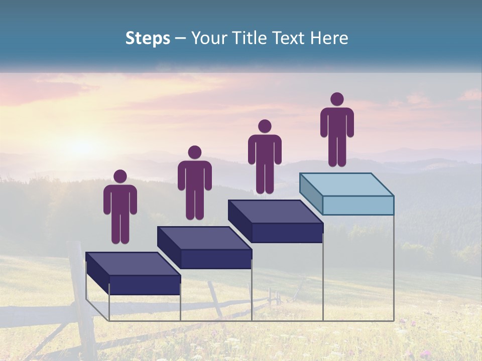 A Beautiful Sunset In The Mountains Powerpoint Template PowerPoint Template