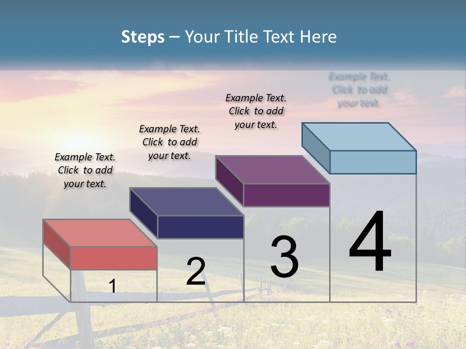 A Beautiful Sunset In The Mountains Powerpoint Template PowerPoint Template