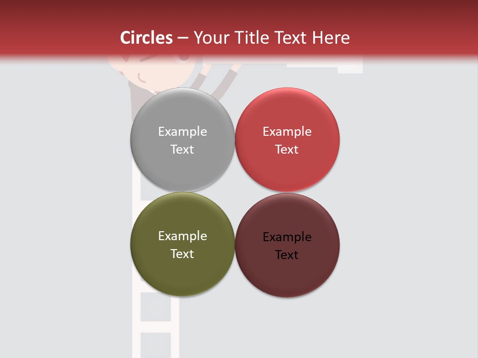 A Man On A Ladder Looking Through A Telescope PowerPoint Template