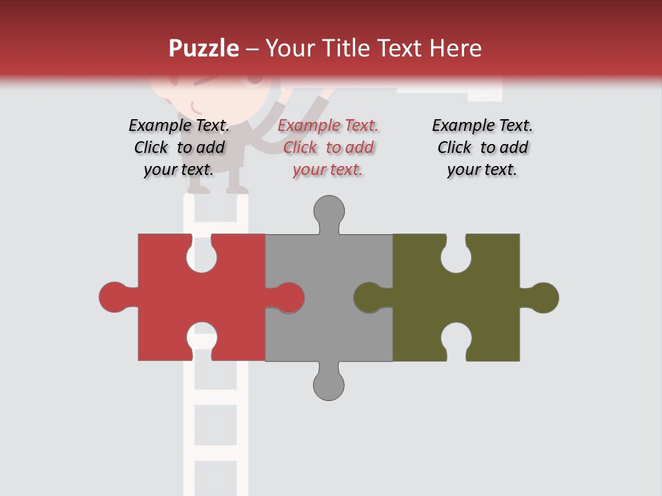 A Man On A Ladder Looking Through A Telescope PowerPoint Template