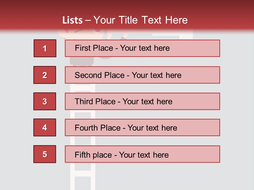 A Man On A Ladder Looking Through A Telescope PowerPoint Template
