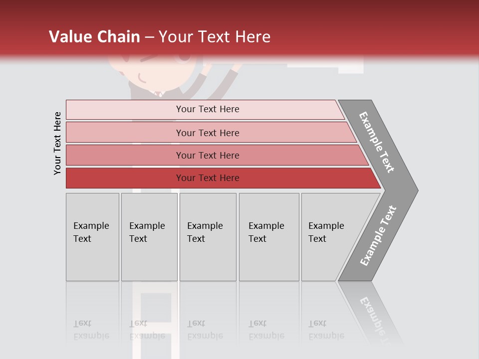 A Man On A Ladder Looking Through A Telescope PowerPoint Template