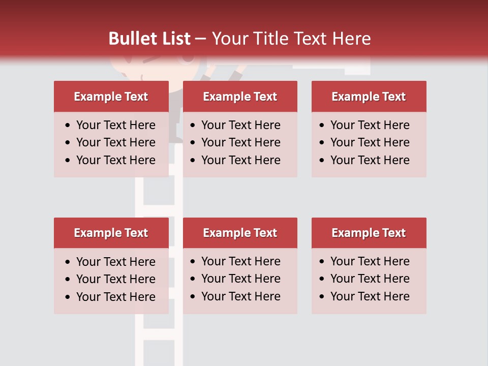 A Man On A Ladder Looking Through A Telescope PowerPoint Template