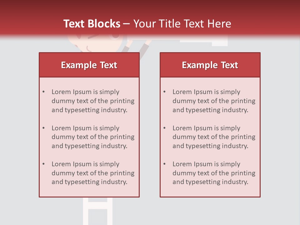 A Man On A Ladder Looking Through A Telescope PowerPoint Template