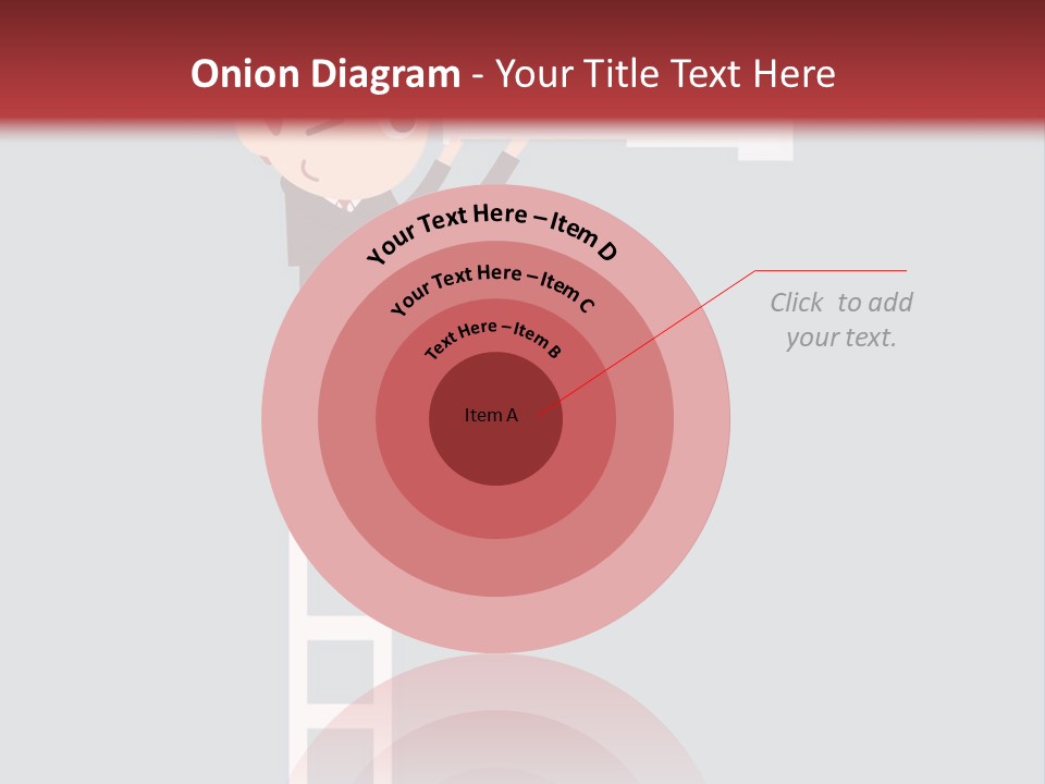 A Man On A Ladder Looking Through A Telescope PowerPoint Template