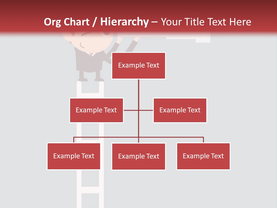 A Man On A Ladder Looking Through A Telescope PowerPoint Template